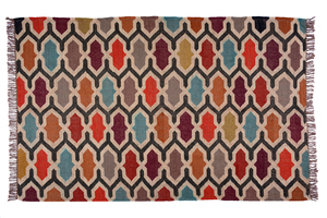 Alfombra Kilim de lana de yute hecha a mano colores naturales estilo persa diseño tejido novedoso para decoración del hogar - Product Image 4