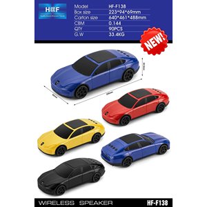 Hff138 Sports Car <b>Speaker</b> Black Bluetooth Portable Rechargeable Battery Full Range Sound For Cell Phone - Product Image 4