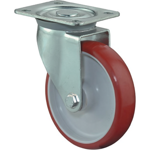 Ruedas para Muebles de Oficina de 100 mm, Capacidad de Carga de 125 kg, Ruedas de Poliuretano BS, Placa de 104 x 80 mm, Duraderas y Elegantes - Product Image 3