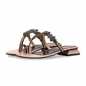 Sandales à talons fantaisie noires FN0729 Chappal - Product Image 3