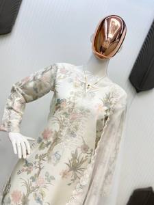 <b>KURTA</b> AND FARSHI SALWAAR SET WITH DUPATTA WITH EMBROIDERY WORK - Product Image 2