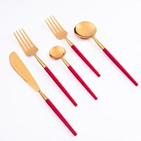 Ensemble de Couverts de Luxe en Acier Inoxydable, Finition Miroir Longue Durée, Écologique, Durable et Facile à Nettoyer, Idéal pour Mariages