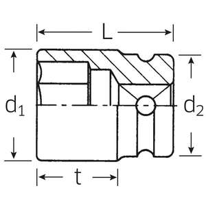 Clés à douille Stahlwille IMPACT polies 1/2'' pour tournevis - Product Image 2