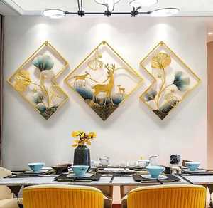 Vente chaude Moderne Abstrait Floral Mur Art Creative Métal Conception pour Salon Chambre Bureau Hôtel Restaurant Facile À Suspendre - Product Image 6