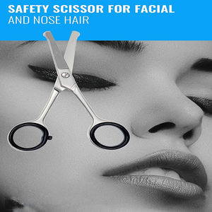 Ciseaux droits d'outil de beauté d'acier inoxydable élevé pour l'application faciale incurvée pointue de coupe d'ongle de cheveux de nez de sourcil - Product Image 5