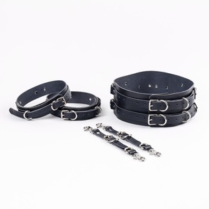 Fabricante personalizado BDSM Bondage cinturón muslo puños cuero genuino conjunto completo logotipo personalizado fácil de llevar diferentes colores - Product Image 5