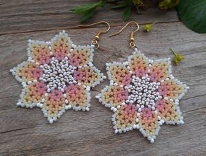 Boucles d'oreilles modernes en perles de verre avec motif turquoise et franges cascade, bijou unique, cadeau de MS Handicraft - Product Image 6