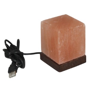 Lampe en bloc de sel de l'Himalaya à l'éclat vibrant, design géométrique écologique, 4 options de couleur, artisanat sculpté, Sian Enterprises - Product Image 4