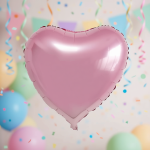 Palloncini in Foil a Forma di Cuore Rosa per Feste, 60cm 24in, Confezione da 12 Pezzi - Product Image 3
