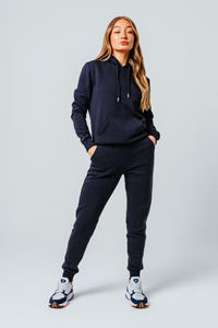 Femmes coton 2 pièces décontracté hiver Streetwear solide col rond pull sweat et survêtement costume en gros ensemble - Product Image 2