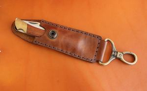 Logo Crazy Horse porte-clés en cuir véritable porte-clés de voiture Vintage personnaliser porte-clés pour hommes femmes LKC-0017 - Product Image 4