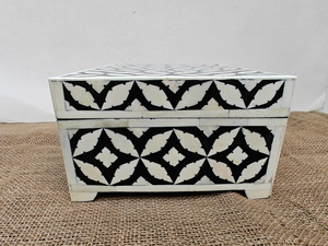 Traditional Handcrafted Bone Inlay Classic <b>Floral</b> Design Decorative Wooden Jewelry Storage <b>Box</b> Safe Packing Customizable Size - Product Image 6