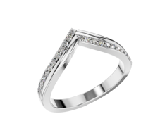 2025 tendance v-forme diamant bague sur mesure 18k or véritable diamant naturel bande d'empilage pour les femmes pour le mariage