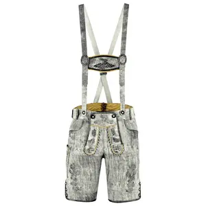 Essential 2024 meilleur prix de gros sur mesure allemand bavarois Lederhosen cuir véritable Trachten hommes porte Oktoberfest court