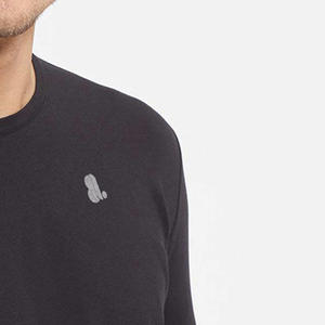 Camiseta de Manga Larga con Cuello Redondo para Hombre, Algodón, Logotipo Personalizado, Camiseta de Manga Larga con Cuello Redondo para Hombre - Product Image 2