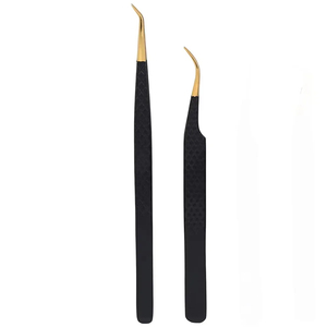 Juego de 4 Pinzas de Acero Inoxidable de Alta Calidad con Agarre de Diamante para Extensiones de Pestañas - Product Image 4