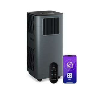 Aire Acondicionado Portátil de 11000 BTU para el Hogar, Control por Aplicación WiFi, 3 en 1: Refrigeración, Deshumidificador y Ventilador, para Habitaciones de 18-28 m2, 65 dB, Antracita - Product Image 1