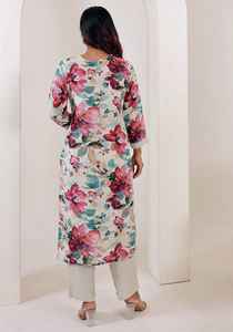 Diseño moderno para mujer de la mejor calidad Chinon bordado trabajo Maruti moda fiesta/boda Kurti pantalón Dupatta nuevo indio/paquistaní - Product Image 3