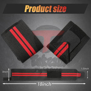 Poignets en néoprène de haute qualité pour l'entraînement en salle de sport et l'haltérophilie Logo de couleur personnalisé antidérapant Service OEM unisexe disponible - Product Image 2