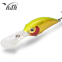Leurre Artificiel Flottant WEIHAI 76mm 25g en Plastique ABS Dur avec Hameçon – Leurre Crankbait pour la Pêche