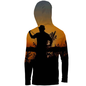 Sudadera con Capucha de Pesca Personalizada con Protección UV UPF 50, de Secado Rápido, Manga Larga, Protección UV, Poliéster y Algodón, Deportiva - Product Image 4