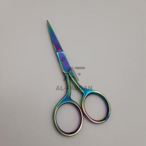 Tijeras profesionales de alta calidad para uñas de colores multiplasma, herramientas de manicura para cutículas con hoja afilada recta curvada - Product Image 1