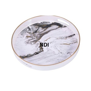 Plateau de forme arrondie de qualité supérieure pour la cuisine plateau de service de restauration pour la nourriture café thé plateau de service avec finition en émail - Product Image 4