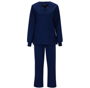 Conjuntos de Enfermería de 2 piezas al mejor precio, chaqueta de trabajo con cremallera médica con características de seguridad, uniformes de hospital, traje de uniforme - Product Image 2