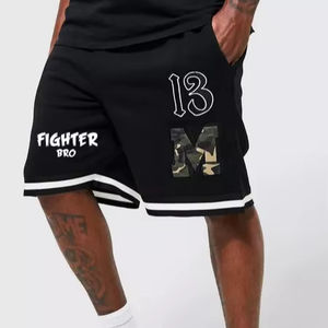 Running shorts men breathable mesh texture <b>elastic</b> <b>waistband</b> ideal for workout gym and sports sessions - Product Image 1