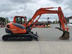 Mini-excavatrice Kubota KX080-5 d'occasion en gros à vendre, puissante machine de terrassement sur chenilles de 8 tonnes, excellent état, prête à travailler - Product Image 3