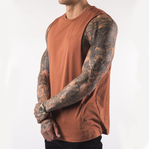 Débardeur d'entraînement de fitness avec logo personnalisé pour hommes, débardeur d'été tricoté décontracté, de musculation et de musculation, vente en ligne - Product Image 3