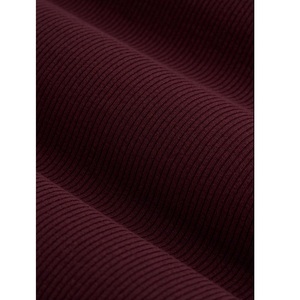 Camiseta de Cuello Alto Ajustada de Manga Larga con Logo Personalizado de Calidad Premium al por Mayor para Mujer, 95% Algodón 5% Tejido Liso Teñido - Product Image 5