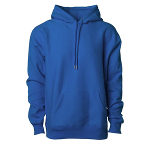 Pull à capuche d'hiver décontracté 100% coton pour hommes, poids lourd, design ajusté, imprimé sur mesure, col à capuche uni à motif solide - Product Image 2