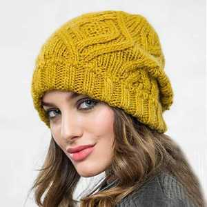 Gorros de Invierno para Mujer, Gorro de Lana con Forro Polar, Gorro Grueso de Punto Trenzado, Gorro de Nieve para Mujer, Diseño 100% Personalizado, Precio al por Mayor - Product Image 3