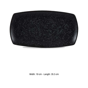 Churchill Caldera <b>Black</b> Tray Piano Rectangular Shades 35.5 x 19 cm Hotel Catering Supplies Wholesale Tableware Wholesale - Product Image 3