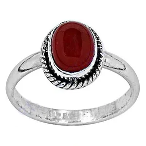 925 Silver Red Carnelian <b>Ring</b> <b>for</b> <b>Women</b> Hypoallergenic Elegant Gemstone Jewelry with Radiant Cut <b>Ruby</b> Rhodium Plated Set - Product Image 3