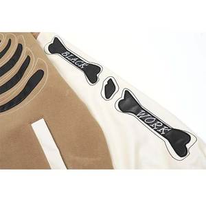 Veste de base-ball en cuir pour hommes, avec logo brodé, personnalisé, vente en gros - Product Image 3