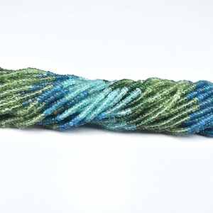 Excelente acabado, Construcción fuerte, cuentas de piedras preciosas Rondelle facetadas de multiapatita Natural para proyectos de joyería con cuentas y uso decorativo - Product Image 3