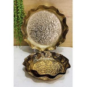 Bols et plats incassables en aluminium plaqué or pour servir et décorer au mieux la maison et la décoration de mariage Plats - Product Image 2