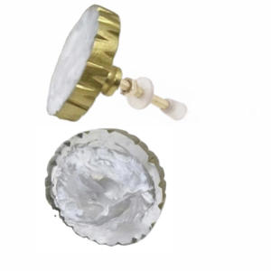 Clear Resin round Brass Handicrafts <b>Drawer</b> Cabinet <b>Knobs</b> & <b>Pulls</b> for Kitchen Dresser Bedroom Living Room Villa Hotel School Use - Product Image 2