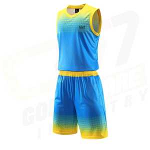 Maillot de basket-ball personnalisable et pas cher, 100% polyester, réversible, respirant, ensemble uniforme de basket-ball d'entraînement pour hommes - Product Image 2