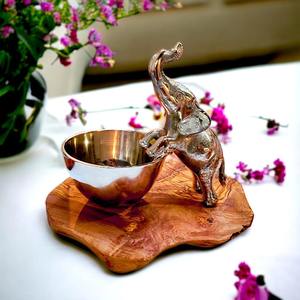 Centre de table décoratif élégant en forme d'éléphant de luxe pour les intérieurs et les occasions spéciales, provenant d'Inde - Product Image 2