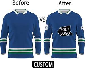 Los más populares de talla grande para adultos, ropa de hockey sobre hielo, elegantes uniformes de diseño de logotipo personalizables - Product Image 6