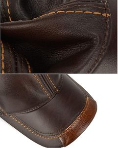 Gorra de béisbol de piel de vaca auténtica para hombre ajustable de cuero personalizado de alta calidad al por mayor para otoño invierno deporte al aire libre sombrero - Product Image 5
