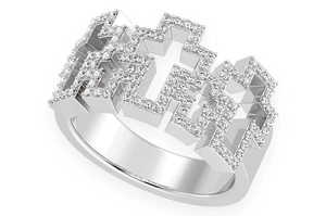 Vidhi Jewellery-Bague Moissanite en argent sterling 925 plaqué or 18 carats avec diamant pour hommes et femmes-Cadeau - Product Image 5