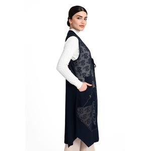Gilet di cotone pettinato in maglia anteriore da donna primavera/estate gilet in cotone 1341 colore visone taglia 44-50 - Product Image 6