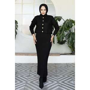 ชุดเดรสถักสั้นสีดำ - Product Image 2