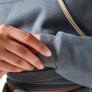 Sudaderas con capucha de mujer transpirables de lana de algodón para gimnasio hechas a medida/Top Trending Gym Sportswear Crop Top sudaderas con capucha de manga larga - Product Image 6