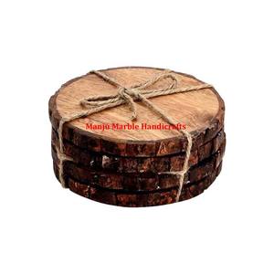 Dessous de verre en bois personnalisé indien du meilleur produit de qualité design avec matériau en résine de taille différente pour la décoration de la maison et de la table - Product Image 6