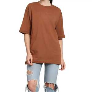 เสื้อยืดผ้าฝ้ายสะพายไหล่แขนครึ่งท่อนสำหรับผู้หญิง2025โอเวอร์ไซส์ระบายอากาศได้ดีออกแบบได้ตามต้องการ - Product Image 1